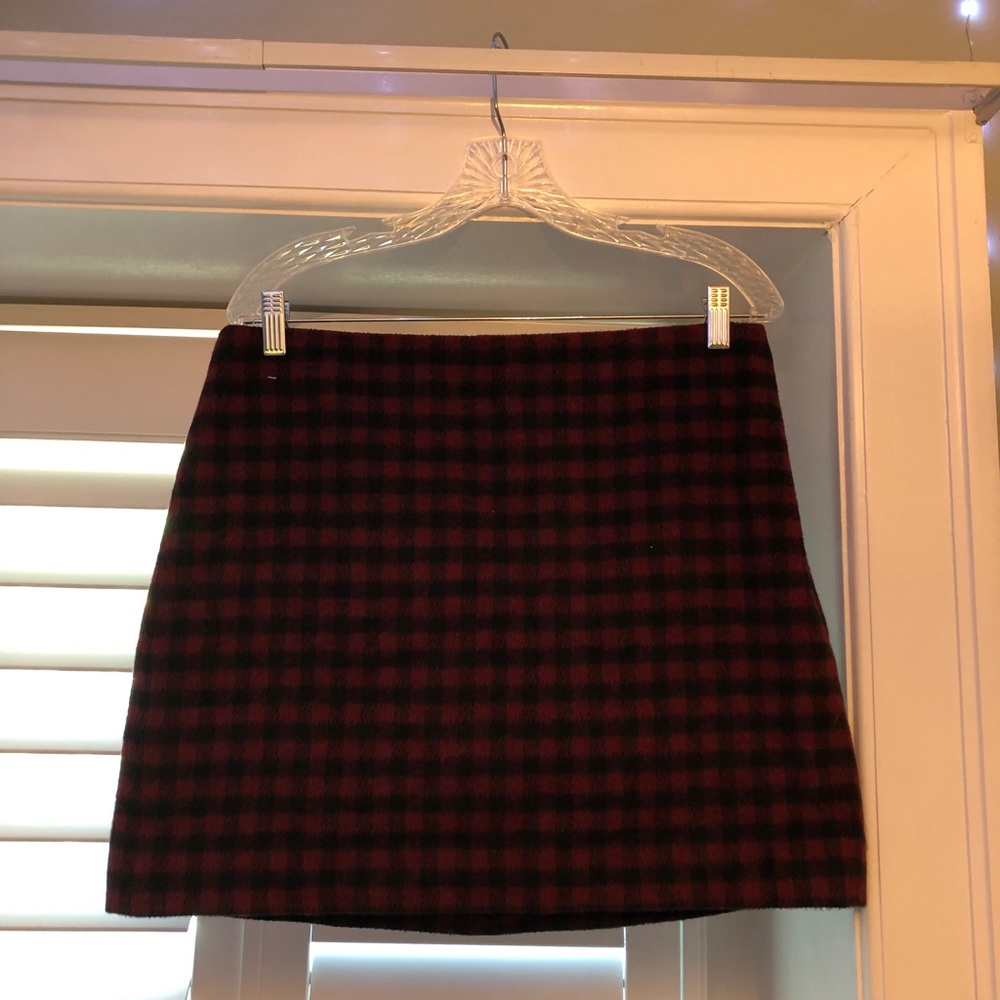 Madwell red plaid mini skirt never worn!